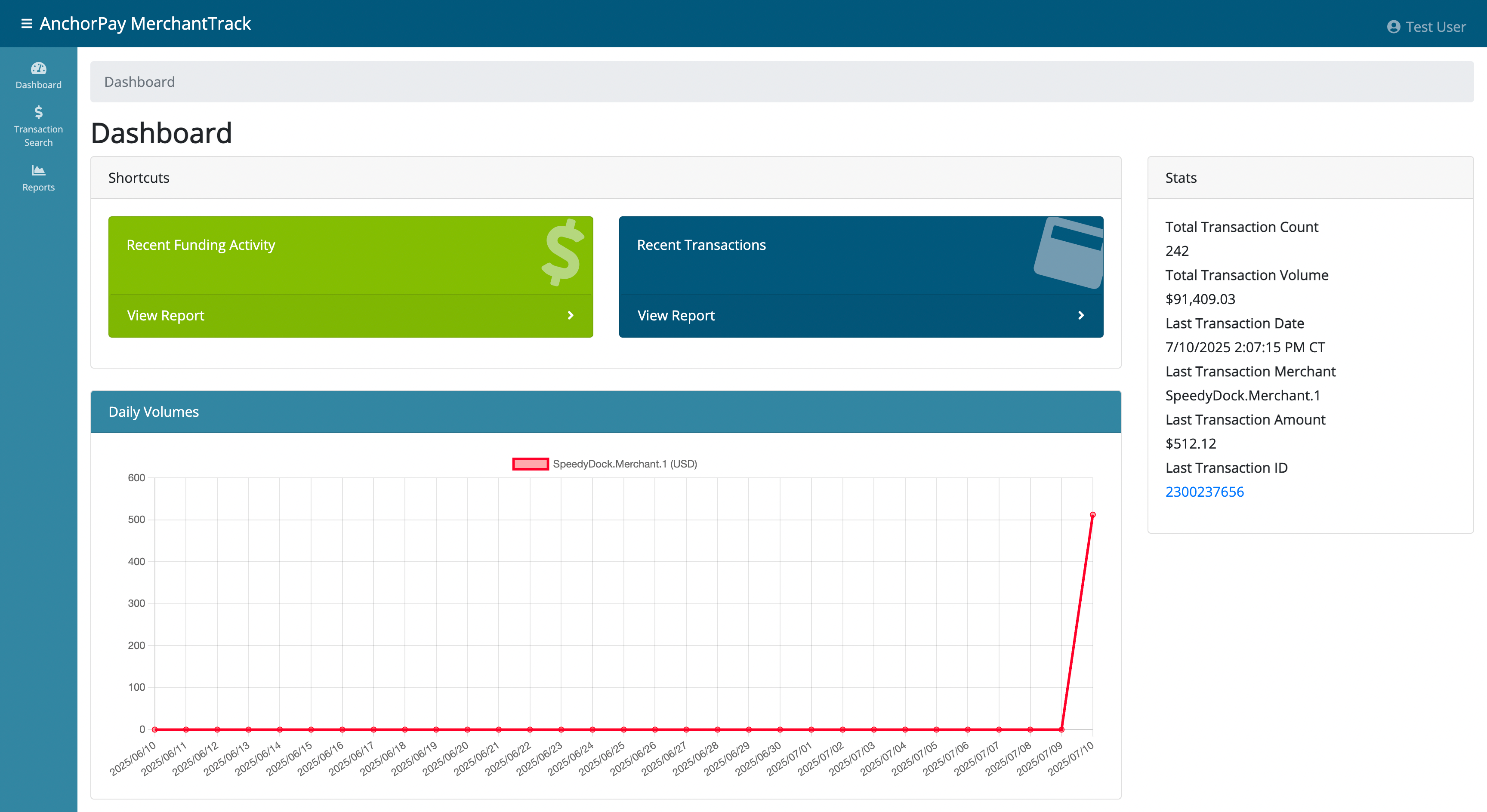 Screenshot of Automated Payments via AnchorPay
